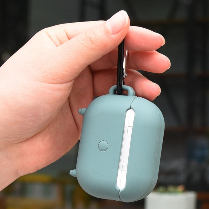 Funda protectora de silicona con forma de radio retro de 2 piezas para AirPods Pro