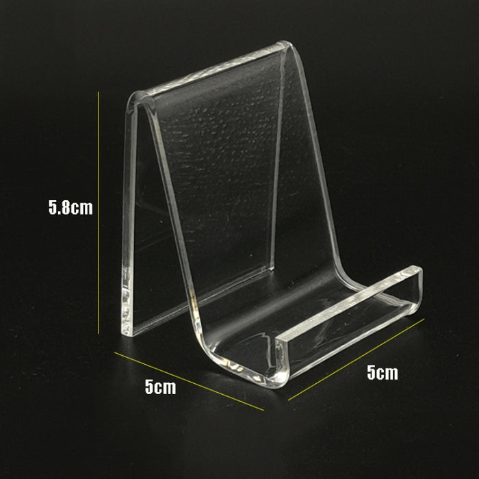 QH-040 Soporte de exhibición transparente acrílico para teléfono móvil de 10 piezas