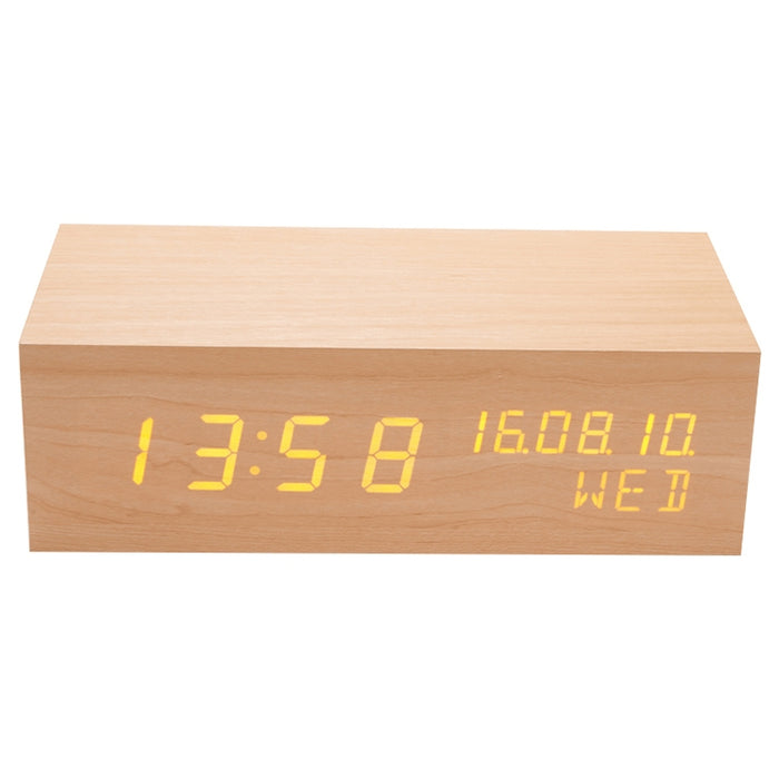 Altavoz Bluetooth con reloj de madera