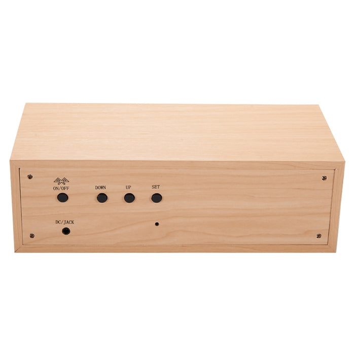 Altavoz Bluetooth con reloj de madera