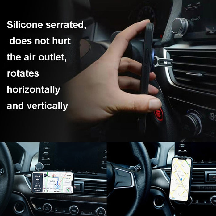 Soporte creativo para teléfono de coche, soporte de anillo de navegación con salida de aire multifunción para coche, 3 uds.