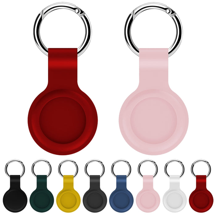 2 fundas protectoras de silicona antiarañazos a prueba de golpes con gancho para Airtag