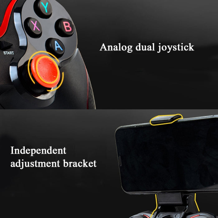Controlador de juego inalámbrico Bluetooth S6 con soporte y receptor para Android / IOS / PC