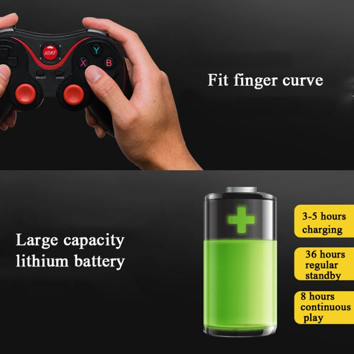 Controlador de juego inalámbrico Bluetooth S6 con soporte y receptor para Android / IOS / PC