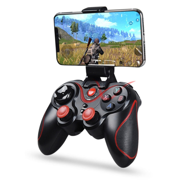Controlador de juego inalámbrico Bluetooth S6 con soporte y receptor para Android / IOS / PC