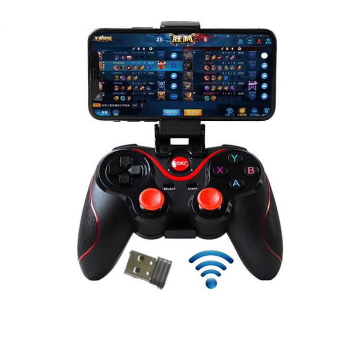 Controlador de juego inalámbrico Bluetooth S6 con soporte y receptor para Android / IOS / PC