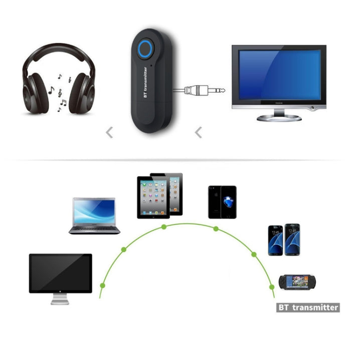 GT09S Transmisor USB Bluetooth Adaptador de audio de 3,5 mm TV Computadora Transmisor de audio Bluetooth