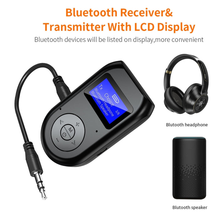 Bluetooth 5.0 Audio Lanzamiento Recepción Llamada Tres en uno TV Juego de computadora Música Adaptador Bluetooth