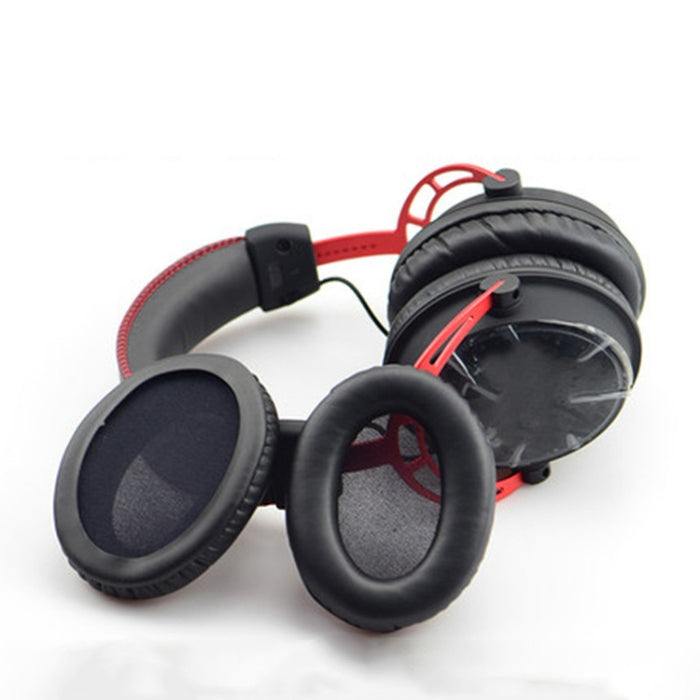 1 par de fundas de esponja para auriculares, funda de cuero para Kingston Cloud Silver II