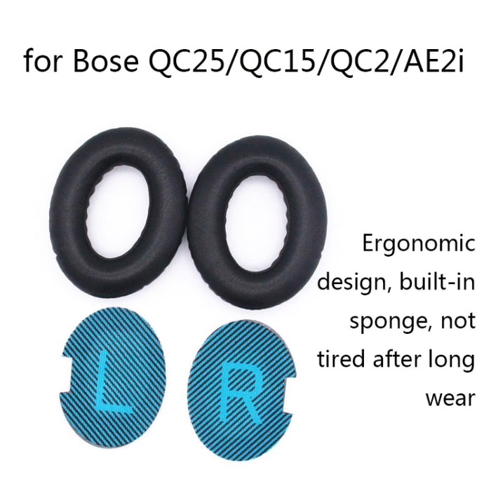 2 uds. Orejeras con cubierta de esponja para auriculares Bose QC25 / QC15 / QC2 / QC35 / AE2i