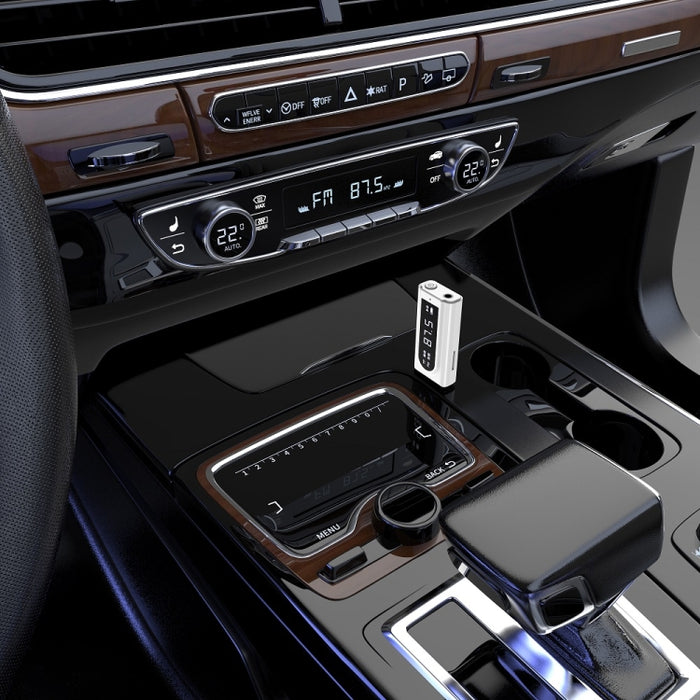 USB Car Bluetooth 5.0 Adaptador Receptor FM + AUX Audio Transmisor estéreo de salida dual