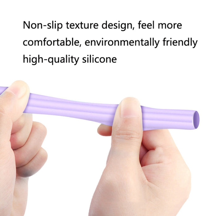 2 juegos 5 en 1 cubierta protectora de silicona Stylus + tapa de bolígrafo de dos colores + 2 estuches de plumín