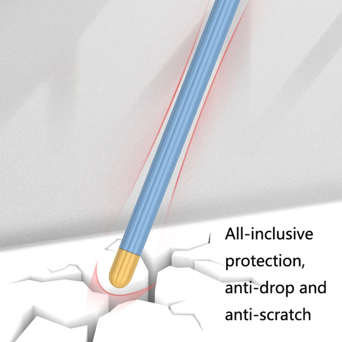 2 juegos 5 en 1 cubierta protectora de silicona Stylus + tapa de bolígrafo de dos colores + 2 estuches de plumín