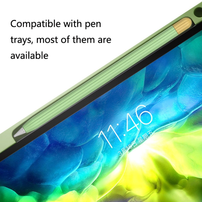 2 juegos 5 en 1 cubierta protectora de silicona Stylus + tapa de bolígrafo de dos colores + 2 estuches de plumín