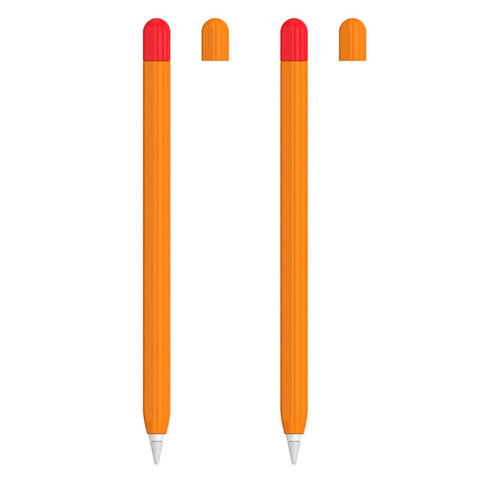 2 juegos 5 en 1 cubierta protectora de silicona Stylus + tapa de bolígrafo de dos colores + 2 estuches de plumín