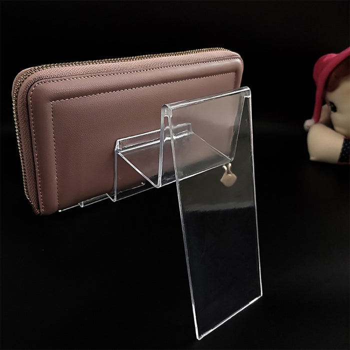 10 PCS Engrosado Soporte de billetera transparente Soporte de exhibición de máscara de teléfono de plástico Soporte de exhibición de mostrador, Especificación: