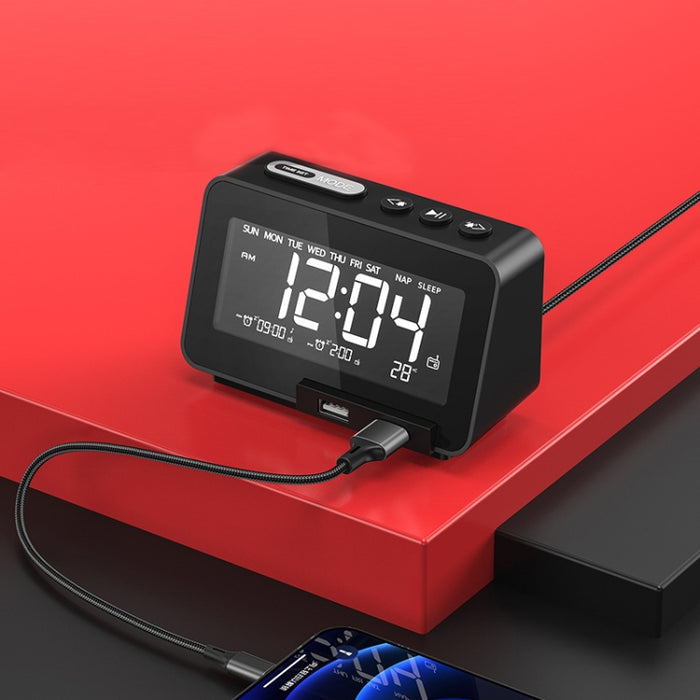Radio despertador de escritorio con altavoz Bluetooth inalámbrico K5