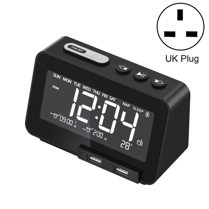 Radio despertador de escritorio con altavoz Bluetooth inalámbrico K5