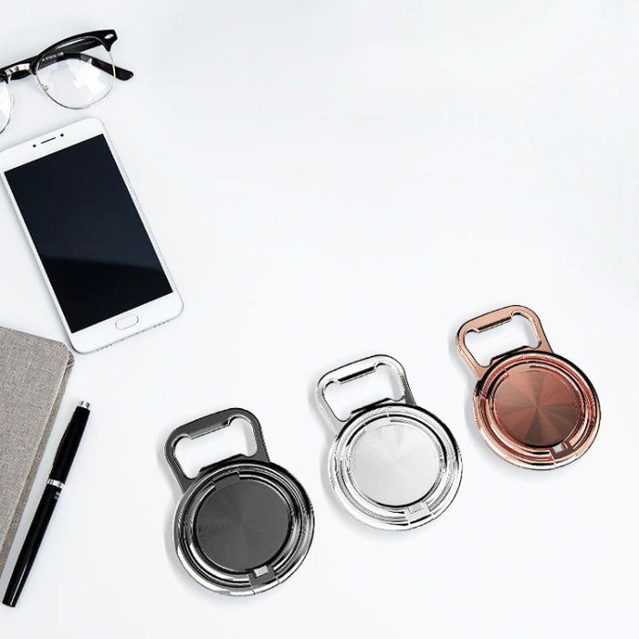 3 uds. Abrebotellas, soporte plegable de Metal para teléfono móvil, soporte de hebilla de anillo, imanes de coche, soporte de escritorio en vivo