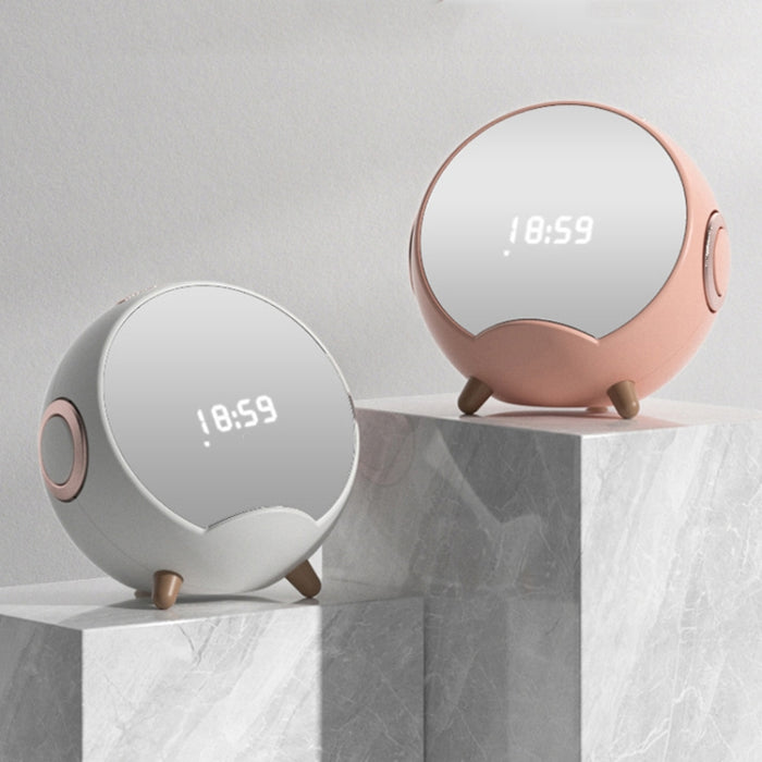 Mini Altavoz Bluetooth de carga inalámbrica inteligente multifunción de escritorio con reloj despertador y función de soporte para teléfono