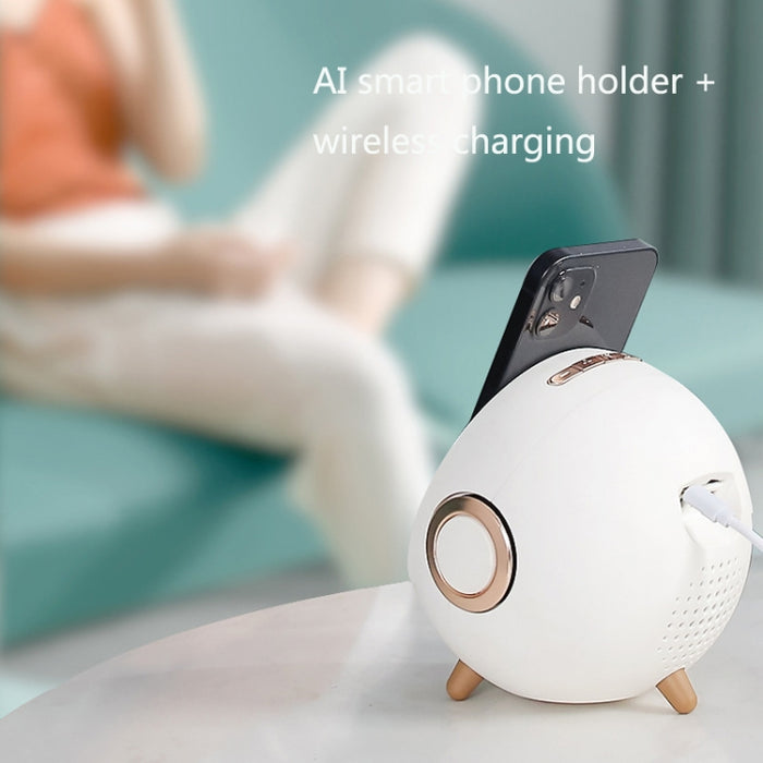 Mini Altavoz Bluetooth de carga inalámbrica inteligente multifunción de escritorio con reloj despertador y función de soporte para teléfono