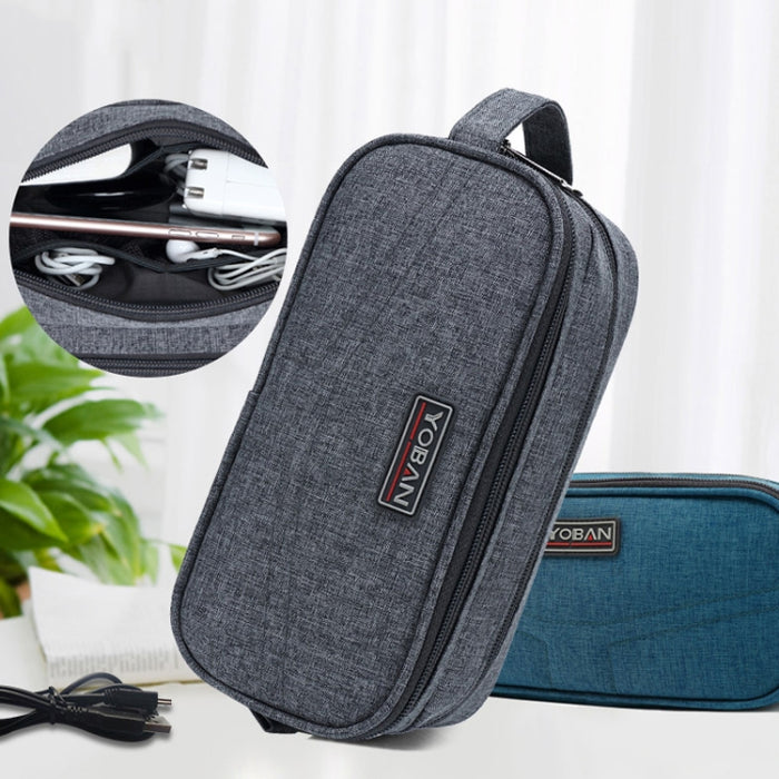 YOBAN Y-1054 accesorios digitales de viaje bolsa de almacenamiento multifunción impermeable Cable de datos cargador lector de tarjetas paquete de acabado