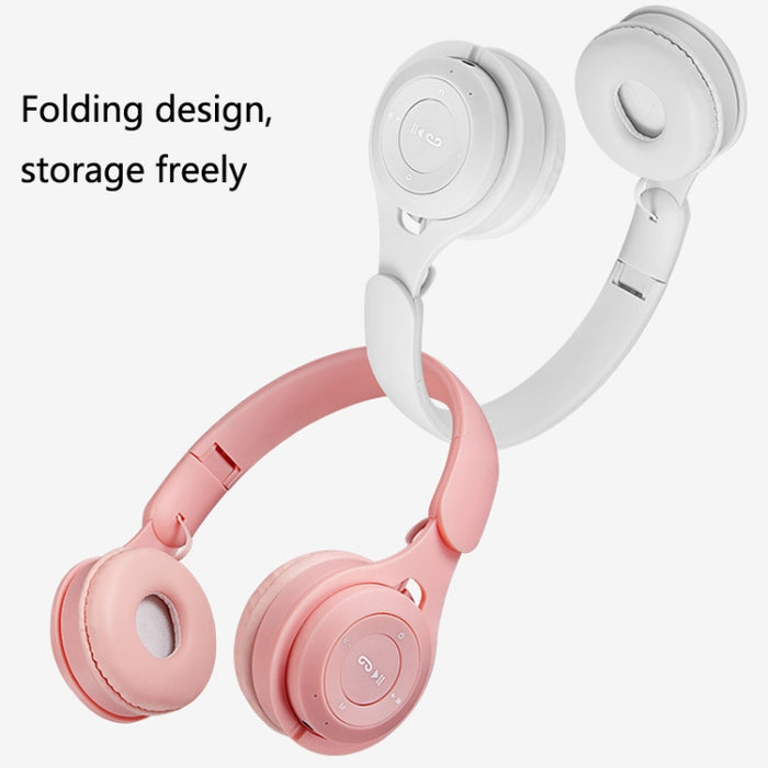 M6 Auriculares inalámbricos con Bluetooth Auriculares estéreo plegables para juegos con micrófono
