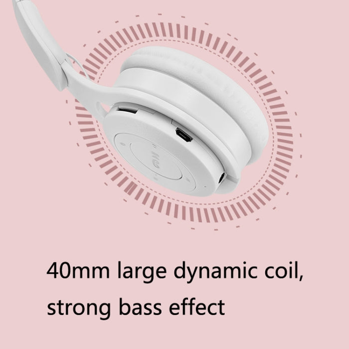 M6 Auriculares inalámbricos con Bluetooth Auriculares estéreo plegables para juegos con micrófono