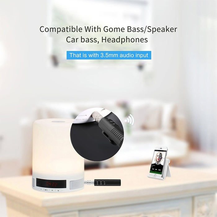Receptor de audio Bluetooth Lavalier de 3,5 mm con adaptador de metal
