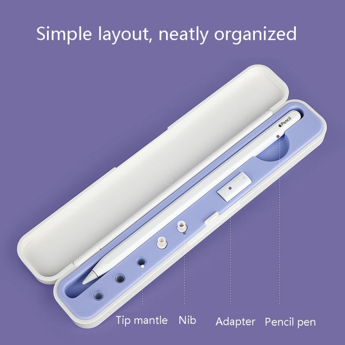 Caja de almacenamiento de protección de aguja de silicona para Apple Pencil 1/2, especificación: