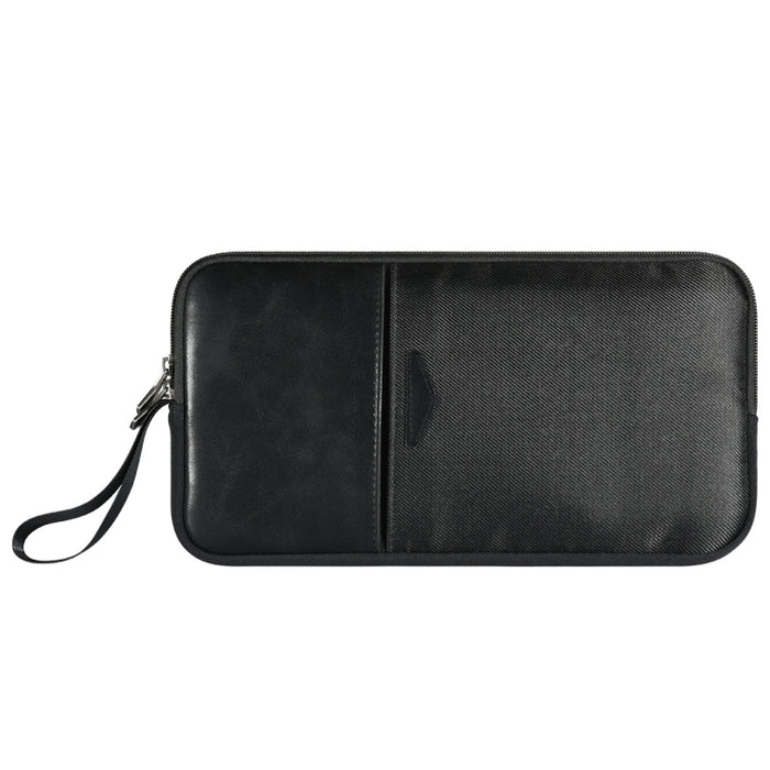 Bolsa de almacenamiento de teclado portátil con cremallera impermeable de nailon y cuero PU Universal para teclado inalámbrico Apple A1314 y teclado mágico A1644