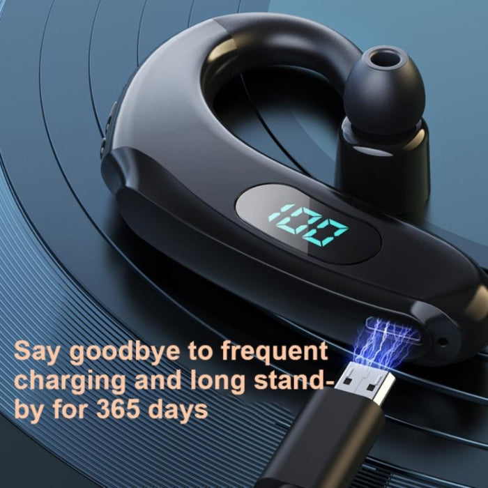 Q20 Bluetooth 5.2 Negocios Pantalla digital Deportes Gancho para la oreja Auricular estéreo