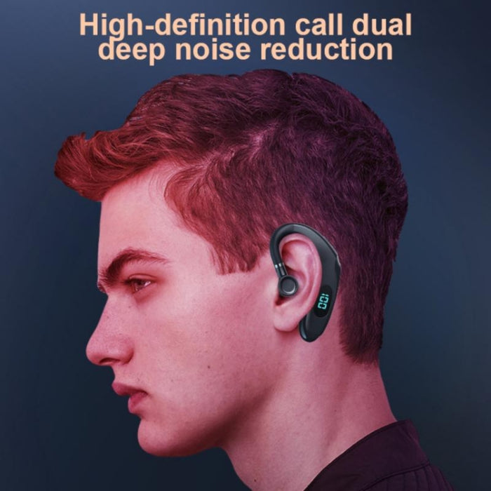 Q20 Bluetooth 5.2 Negocios Pantalla digital Deportes Gancho para la oreja Auricular estéreo