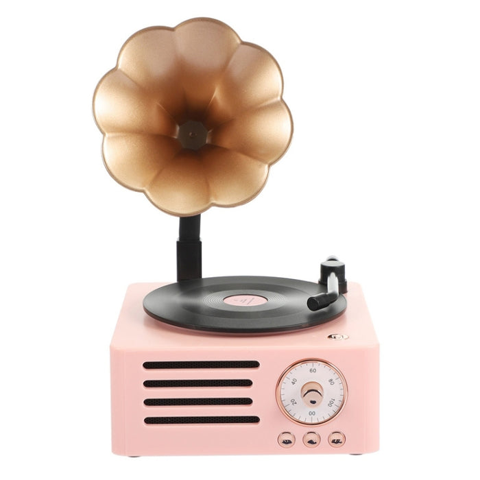 T15 Petunia Retro tocadiscos de vinilo inalámbrico multifunción Mini Bluetooth Audio