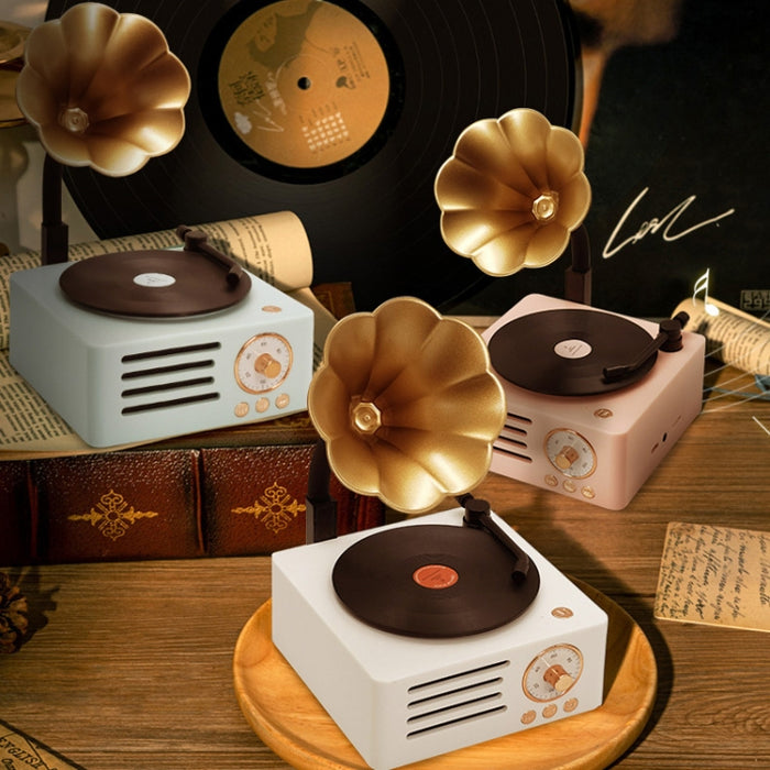 T15 Petunia Retro tocadiscos de vinilo inalámbrico multifunción Mini Bluetooth Audio
