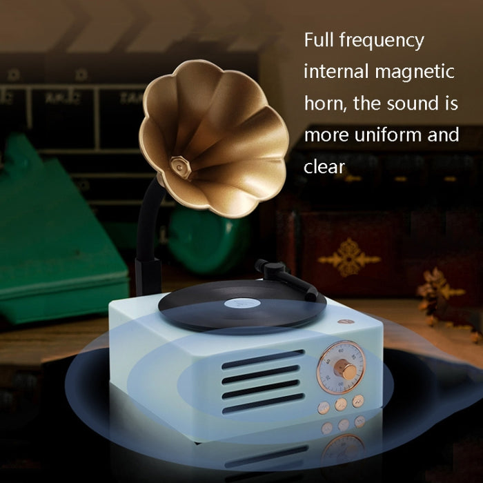 T15 Petunia Retro tocadiscos de vinilo inalámbrico multifunción Mini Bluetooth Audio
