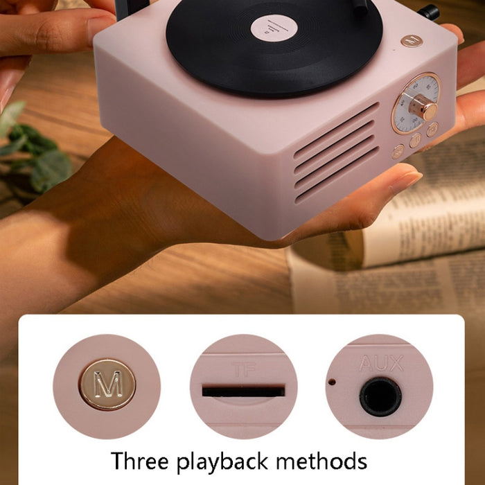 T15 Petunia Retro tocadiscos de vinilo inalámbrico multifunción Mini Bluetooth Audio