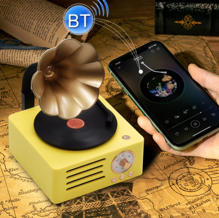 T15 Petunia Retro tocadiscos de vinilo inalámbrico multifunción Mini Bluetooth Audio