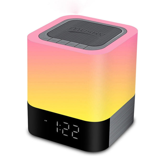 MUSKY Altavoz inalámbrico Bluetooth Despertador de cabecera Sensor táctil Lámpara de noche Mini altavoz