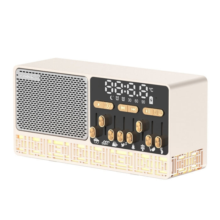 Manovo V1 Desktop White Noise Sleep Aid Speaker Home Alarm Clock Altavoz Bluetooth