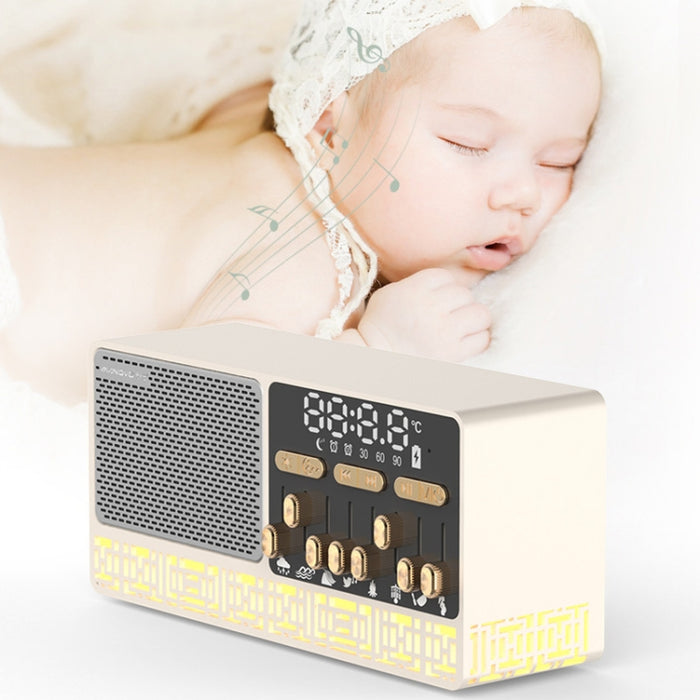 Manovo V1 Desktop White Noise Sleep Aid Speaker Home Alarm Clock Altavoz Bluetooth