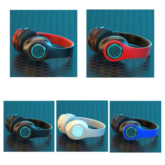 Subwoofer de auriculares inalámbricos Bluetooth B39 con tarjeta TF de soporte de luz de respiración