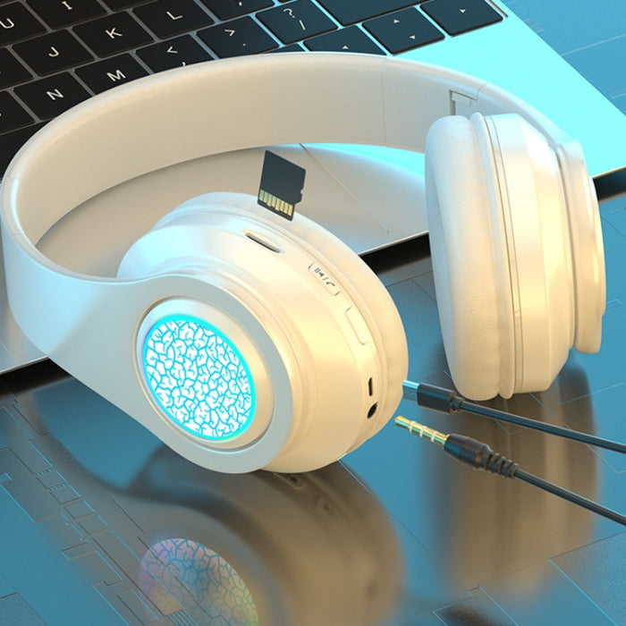 Subwoofer de auriculares inalámbricos Bluetooth B39 con tarjeta TF de soporte de luz de respiración