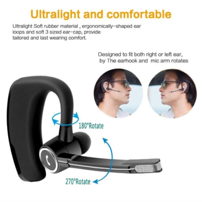 Lymoc V8S Business Bluetooth Auricular inalámbrico Coche Bluetooth V4.1 Teléfono Manos libres MIC Música para iPhone Xiaomi Samsung