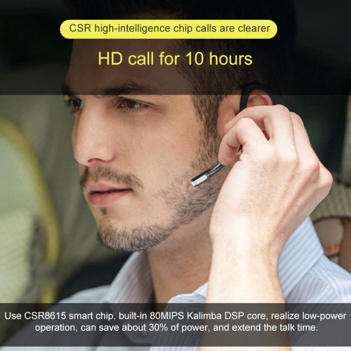 Lymoc V8S Business Bluetooth Auricular inalámbrico Coche Bluetooth V4.1 Teléfono Manos libres MIC Música para iPhone Xiaomi Samsung