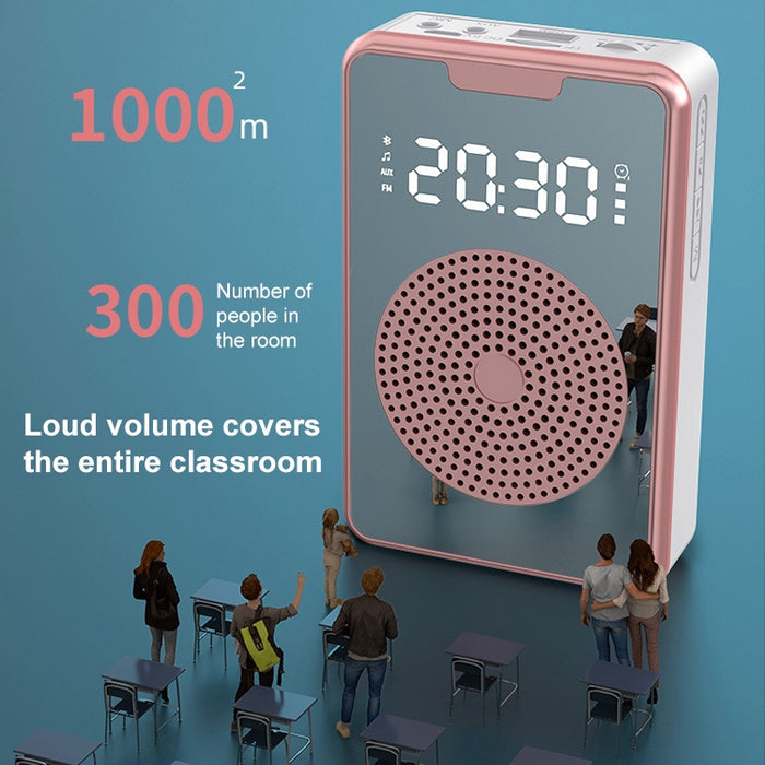 Amplificador de micrófono portátil para enseñanza ZXL-H3 con pantalla de tiempo, especificaciones:
