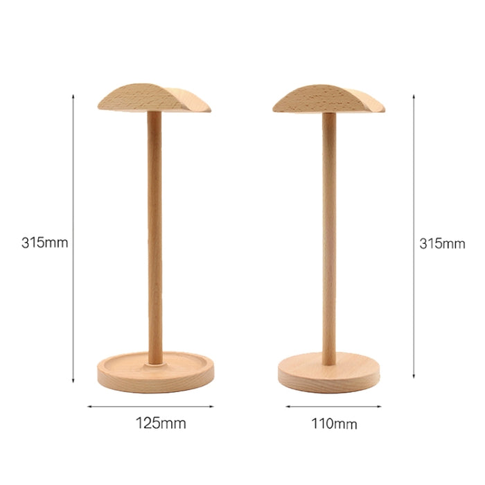 AM-EJZJ001 Soporte de escritorio para auriculares de madera maciza, estilo: