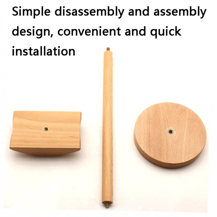 AM-EJZJ001 Soporte de escritorio para auriculares de madera maciza, estilo: