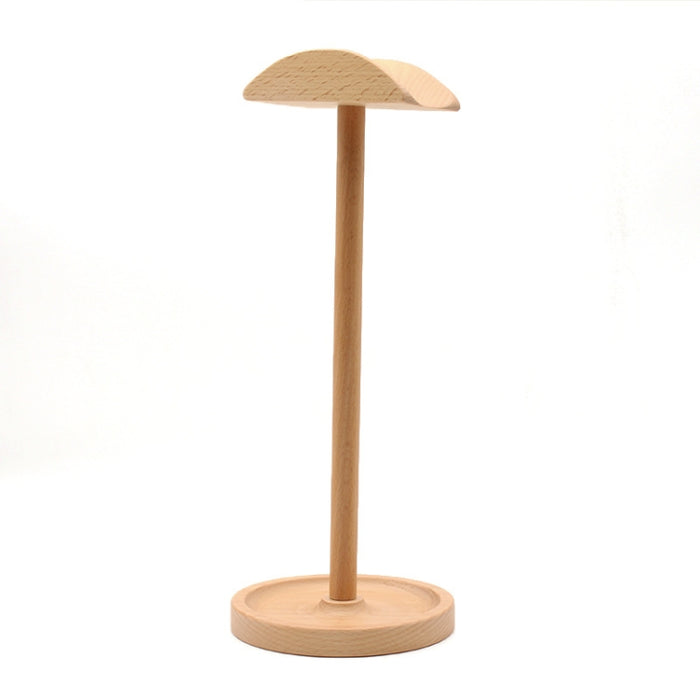 AM-EJZJ001 Soporte de escritorio para auriculares de madera maciza, estilo: