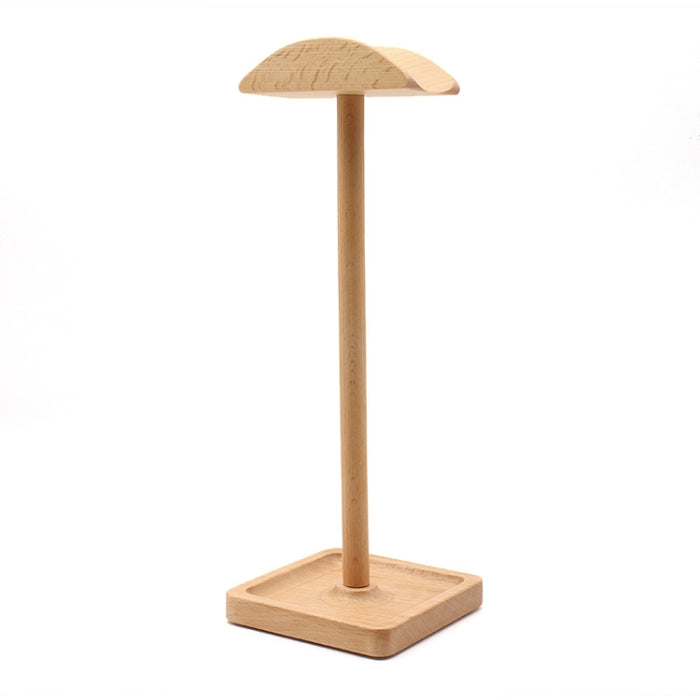 AM-EJZJ001 Soporte de escritorio para auriculares de madera maciza, estilo: